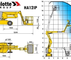 Коленчатый подъемник Haulotte HA12 IP